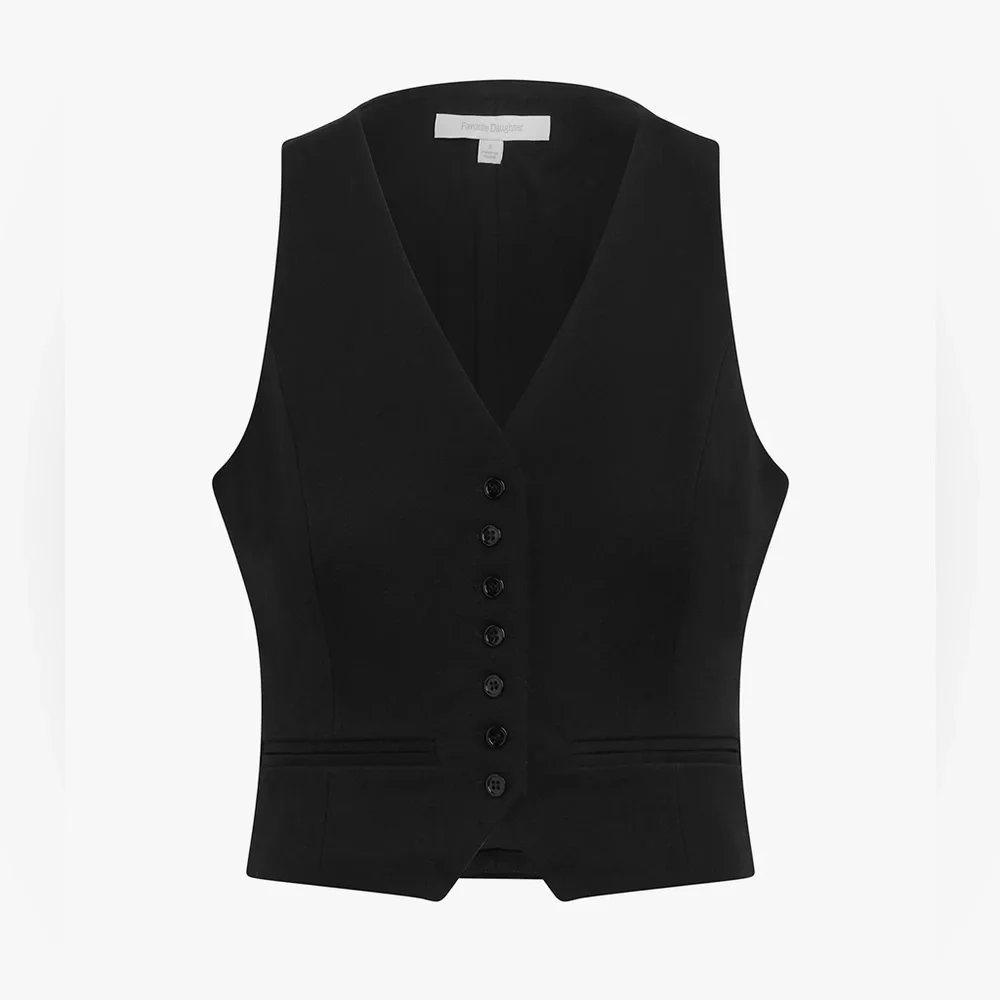 FAVORITE DAUGHTER Favorite Vest, Black, Medium